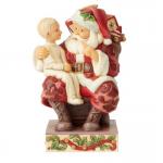 Signed Jim Shore Santa "Santa With Child On Lap"