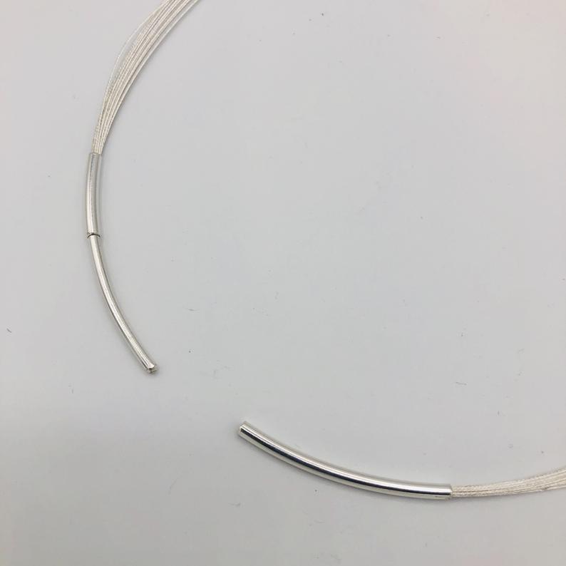 Water lily garden handmade necklace sterling silver/vitreous enamel with bumble bee & opal accents, multi-cable neck wire by DianaHDesigns! picture