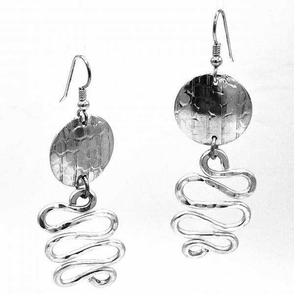 DianaHDesigns aluminum statement earrings are contemporary, geometric and sexy! Incredibly lightweight and graceful! One-of-a-kind pair! picture