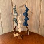 Skinny Whimsical Rainbow Trees - Set of 3