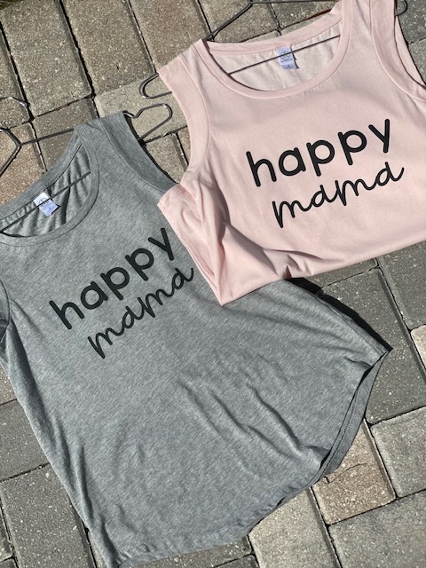 "happy mama" - Women's pale pink Sleeveless picture