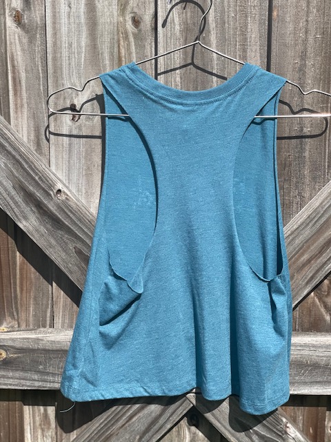 "Be Kind" - Women's Teal Crop Tank picture