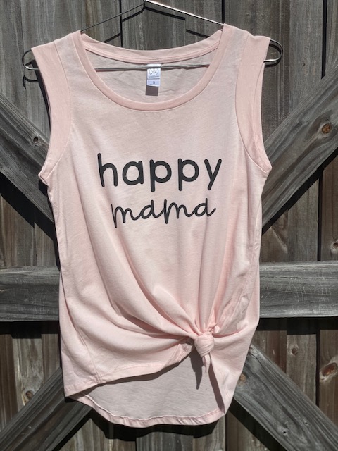 "happy mama" - Women's pale pink Sleeveless picture