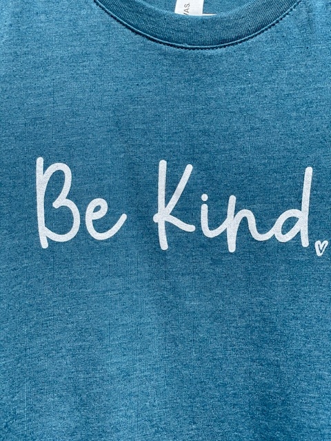 "Be Kind" - Women's Teal Crop Tank picture