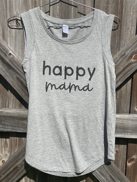 "happy mama" - Women's Grey Sleeveless picture