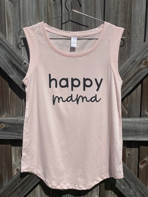 "happy mama" - Women's pale pink Sleeveless picture