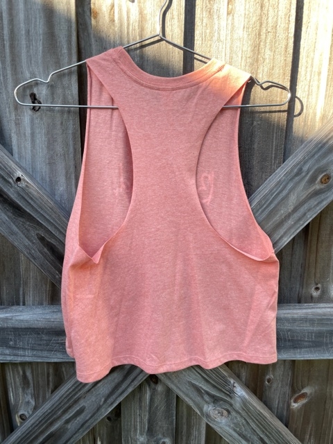 "Be Kind" - Women's Heathered Pink Crop Tank picture