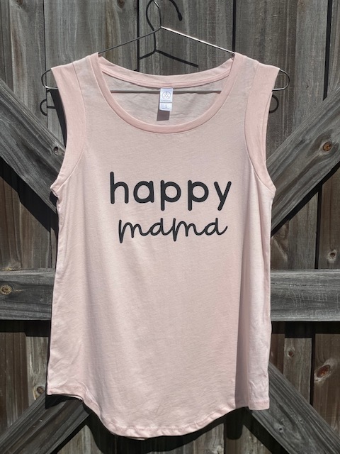 "happy mama" - Women's pale pink Sleeveless picture