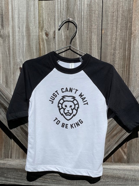 Just Can't Wait to be King - Toddler Baseball Tee
