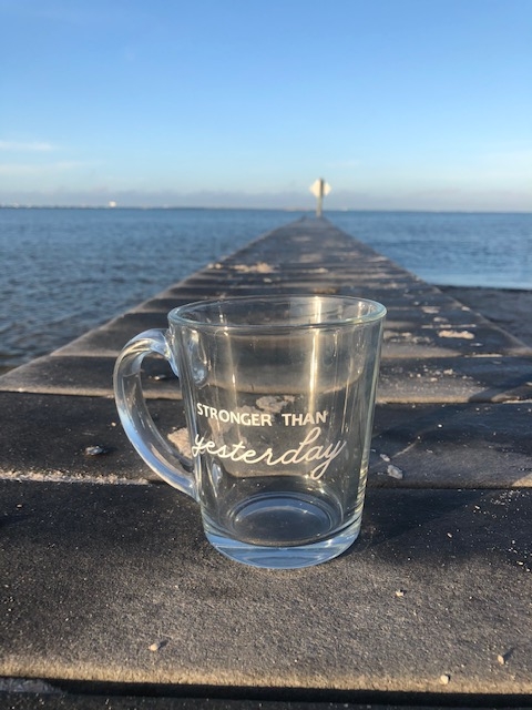 Stronger Than Yesterday - 14oz Clear Glass Mug picture