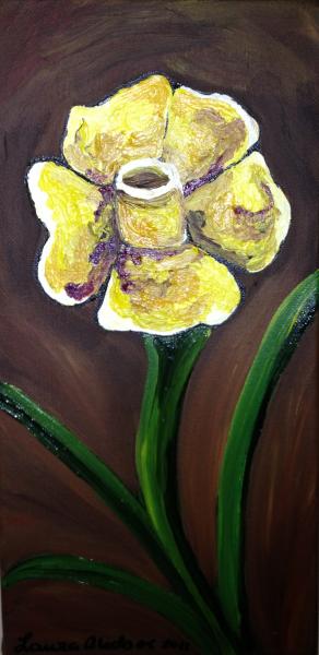 "Buttercup on Chocolate Too" 6"x12" picture