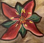 "Red Flower" 24"x24"