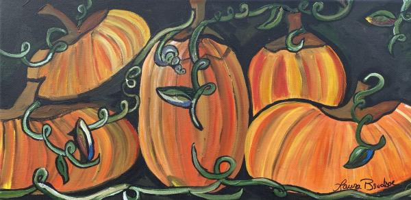 "Pumpkin Patch" 12" x 24" picture