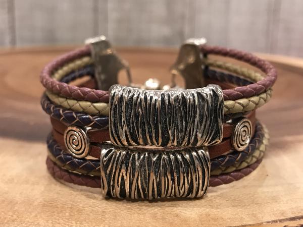 Double Basket Leather Bracelet