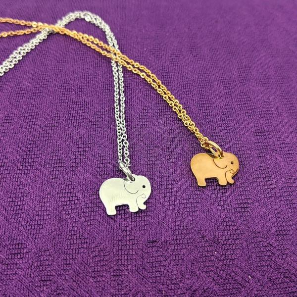 Simple Elephant Pendant Necklace picture