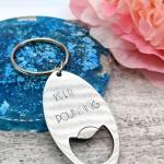 Keep Pounding Football Bottle Opener Keychain