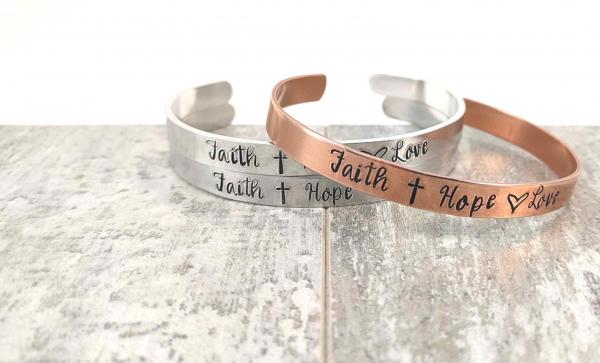 Faith Hope Love Cuff Bracelet