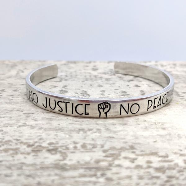 No Justice No Peace Cuff Bracelet picture