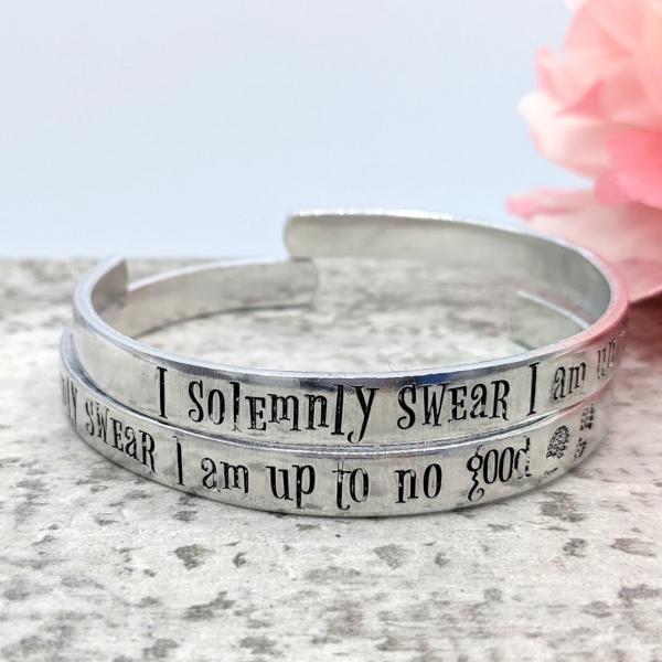 I Solemnly Swear I am Up to No Good Cuff Bracelet picture