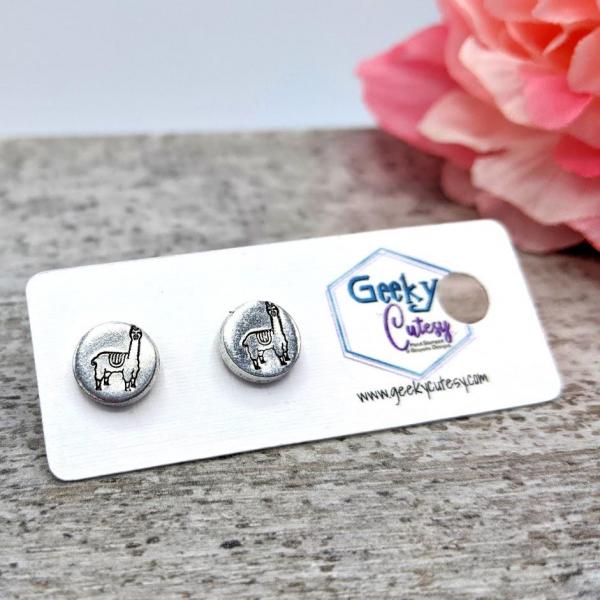 Llama Stud Earrings picture