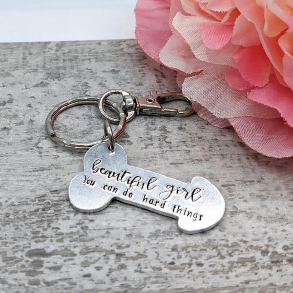 Beautiful Girl, You Can Do Hard Things Dick Keychain picture