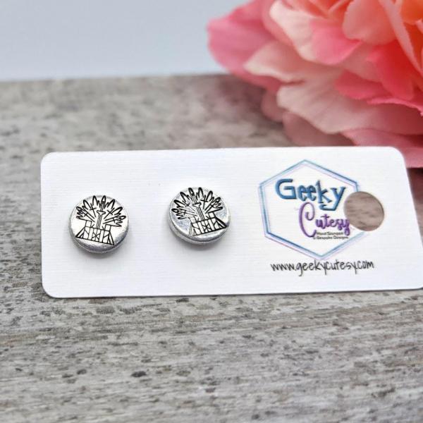 Iron Throne Stud Earrings picture