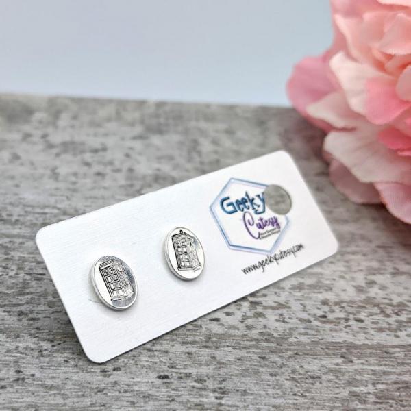 Dr. Who Tardis Stud Earrings