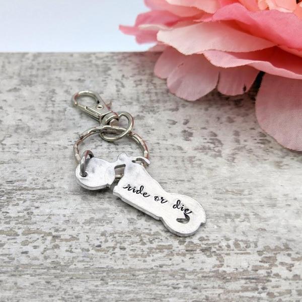 Ride Like a Girl Motorcycle Keychain