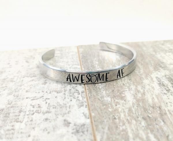 Awesome AF Handstamped Cuff Bracelet