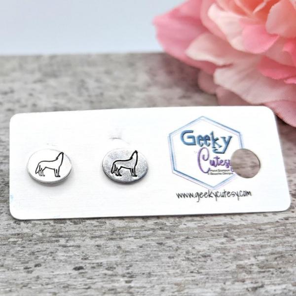 Howling Wolf Stud Earrings picture