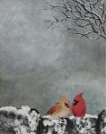 Cardinals in Snow