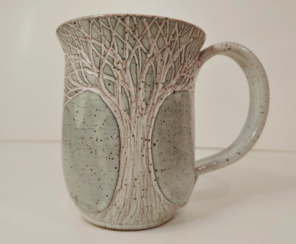 Hand carved tree mug picture