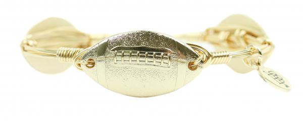 Gold Football Bangle Bracelet picture