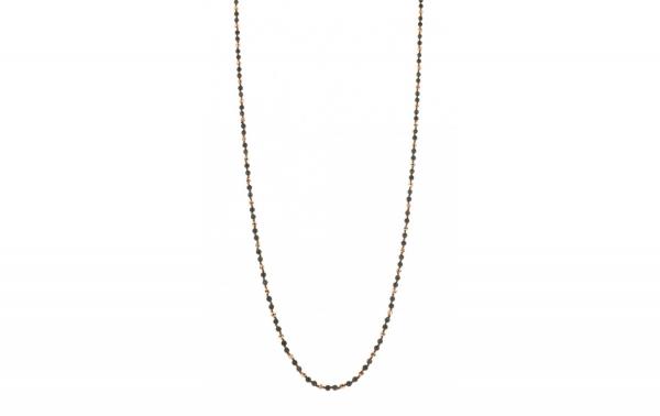 DANI DESIGNS 36'' TOGGLE NECKLACE W/4MM HEMATITE & ROSEGOLD BEADS