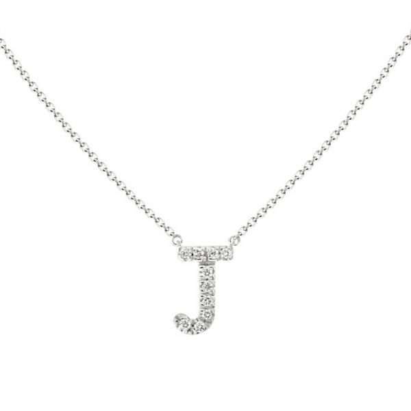 18K DIAMOND INITIAL NECKLACE picture