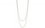 DANI DESIGNS 72'' HEMATITE 4MM CZ CHAIN W/MATTE GOLD BEADS