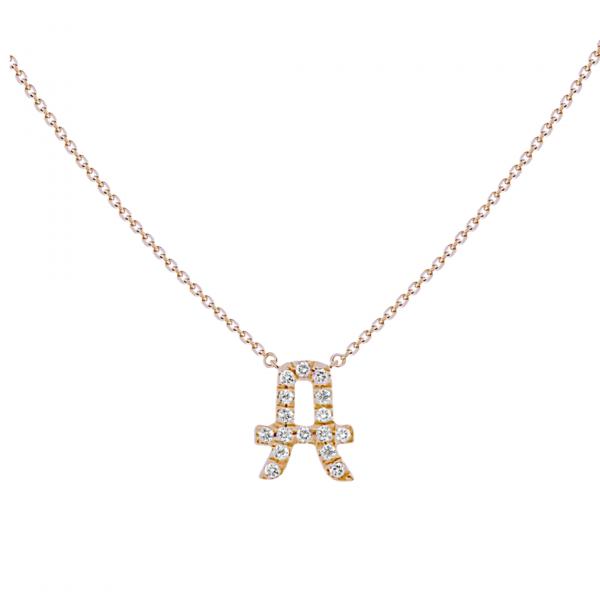 18K DIAMOND INITIAL NECKLACE picture
