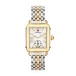 Michele Deco Mid Two-Tone, Diamond Dial on Two-Tone Bracelet Complete Watch