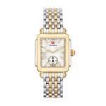 Michele Deco Mid Two-Tone, Diamond Dial on Two-Tone Bracelet Complete Watch