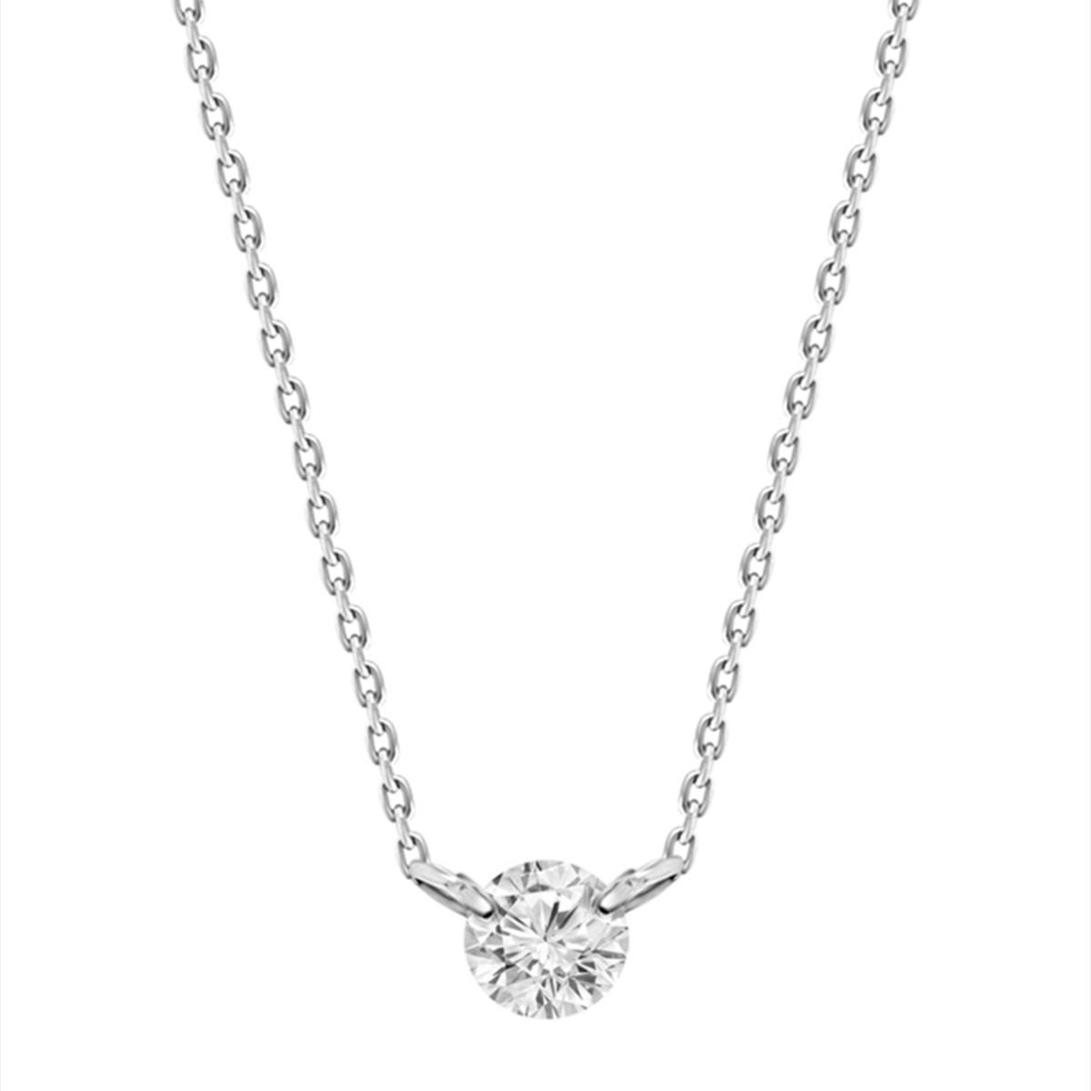 18K  .10CT ROUND DIAMOND PENDANT picture