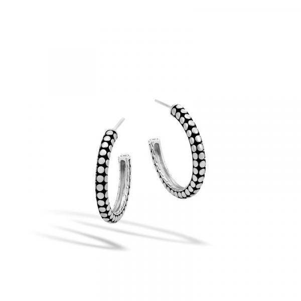 JOHN HARDY DOT SILVER MEDIUM HOOP EARRINGS picture