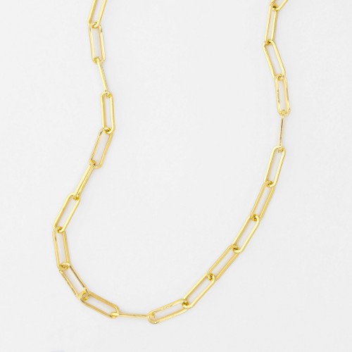 DANI DESIGNS 16'' 14K GOLD PLATED  PAPERCLIP CHAIN