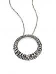 JOHN HARDY SILVER LARGE ROUND PENDANT