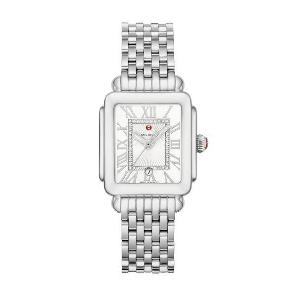 Michele Deco Madison Mid Stainless Steel Diamond Dial Complete Watch picture