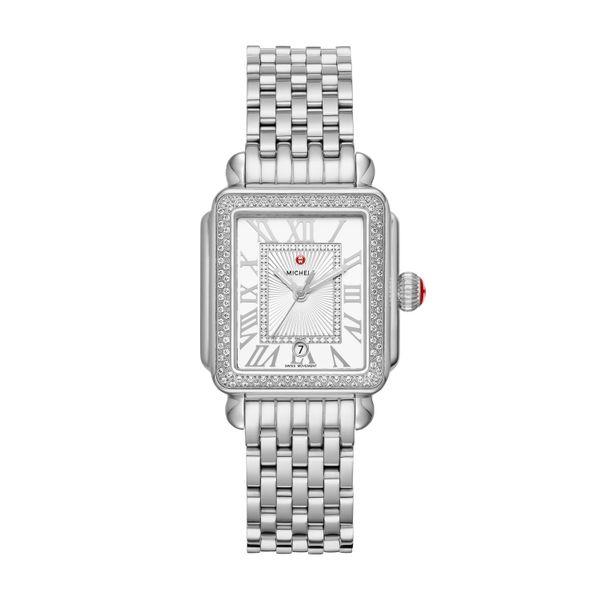 Michele Deco Madison Mid Stainless-Steel Diamond Complete Watch picture