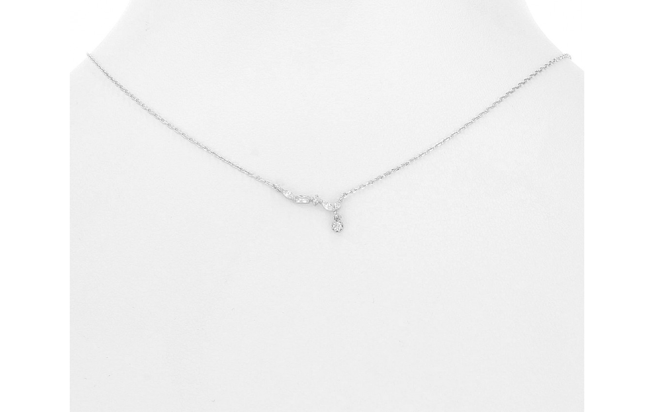 DANI DESIGNS NECKLACE W/ MULTI-SHAPE CURVED CZS picture