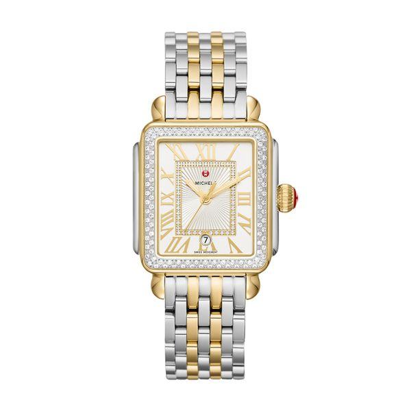 Michele Deco Madison Diamond Two-Tone, Diamond Dial Complete Watch picture