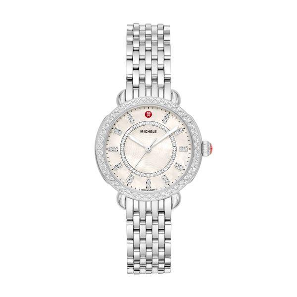 Sidney Classic Stainless Steel Michele Sidney Classic Stainless Steel Diamond Complete Watch