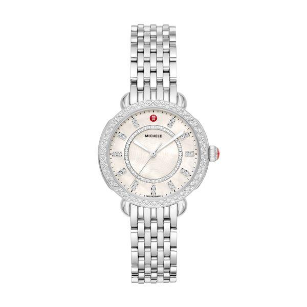 Sidney Classic Stainless Steel Michele Sidney Classic Stainless Steel Diamond Complete Watch