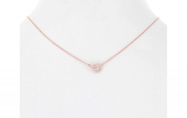 DANI DESIGNS NECKLACE W /LINKED PAVE CZ RINGS